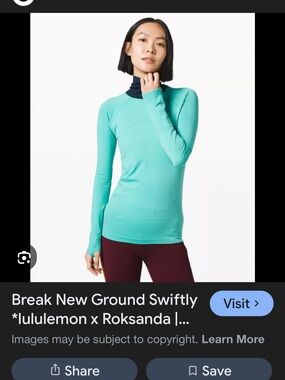 lululemon x Roland’s swiftly Teal Long-Sleeve Performance Top